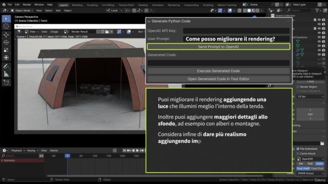 Come potenziare Blender con l'Intelligenza Artificiale – Screenshot 4