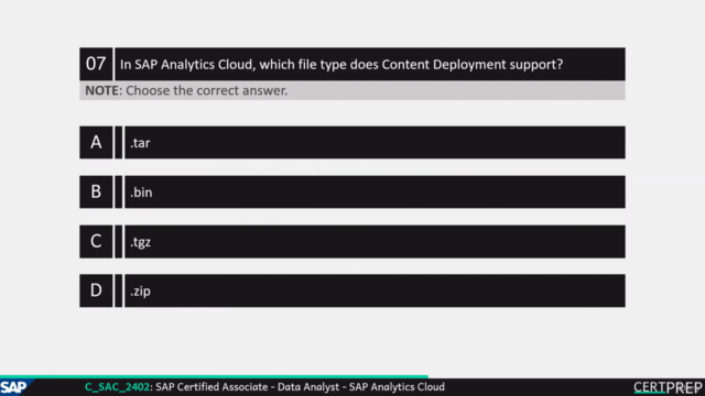 C_SAC_2402 - SAP Analytics Cloud | Exam Questions – Screenshot 4