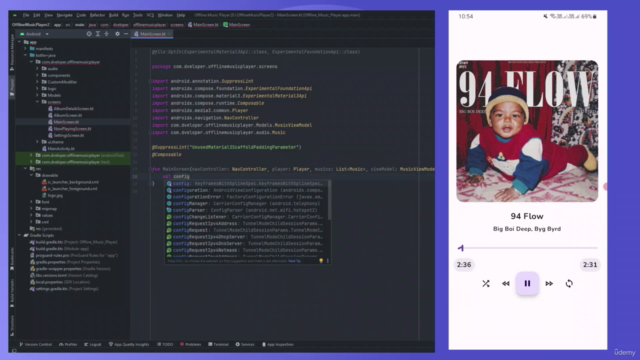 Android App Development : Build a Modern Music Player – Screenshot 1