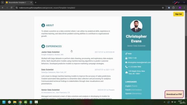 Build your own SaaS: Complete Resume Builder Web App | 2025 – Screenshot 2