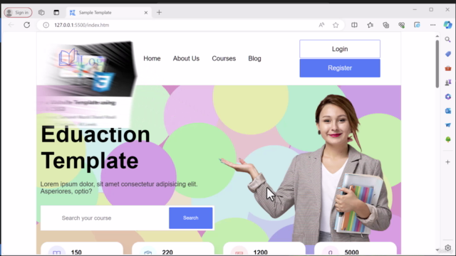Make a Web Template Responsive Using HTML5 & CSS3 – Screenshot 2