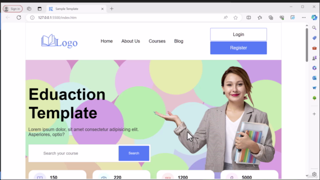 Make a Web Template Responsive Using HTML5 & CSS3 – Screenshot 4