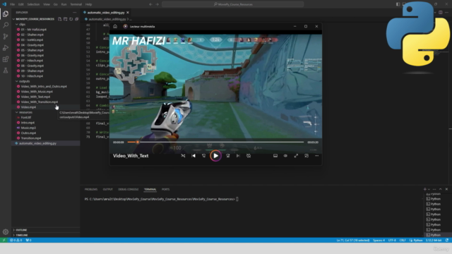 Automatiser le montage de ses vidéos avec Python et MoviePy – Screenshot 3