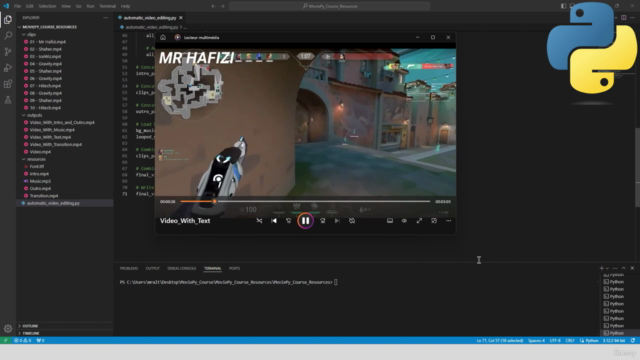 Automatiser le montage de ses vidéos avec Python et MoviePy – Screenshot 4