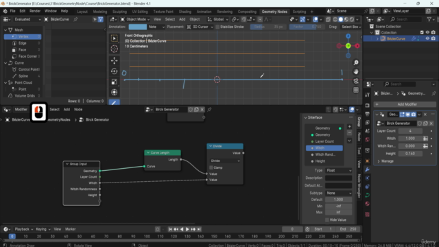 Blender Basics Geometry Node Brick Walls Workshop – Screenshot 2