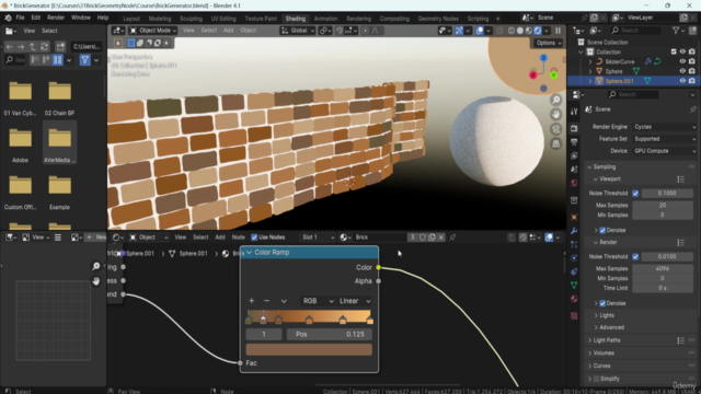 Blender Basics Geometry Node Brick Walls Workshop – Screenshot 4