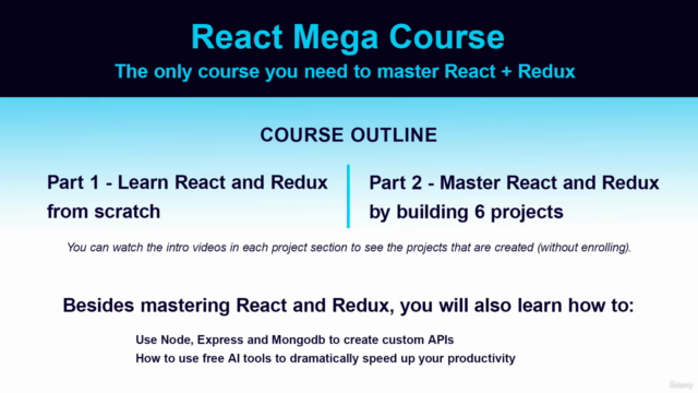 React Mega Course - Learn React and then build 6 projects – Screenshot 4