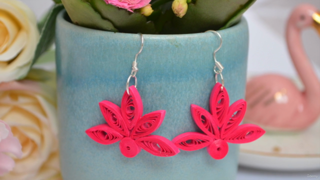 How to make paper Quilled Earrings – Screenshot 3