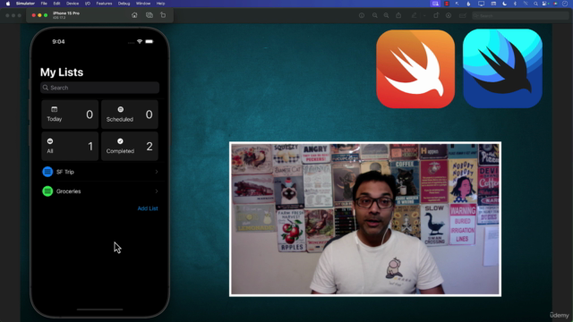 Build Reminders App Clone Using SwiftData & SwiftUI – Screenshot 1