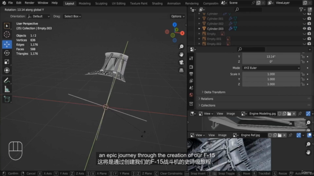 Blender:电影级F15战斗机动画【中字】 – Screenshot 4