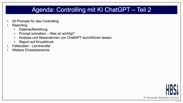 Controlling mit ChatGPT – Teil 2: Fortgeschrittene Techniken – Screenshot 1