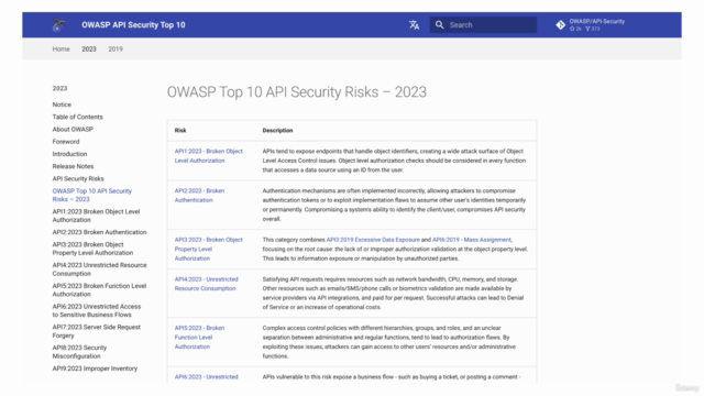 OWASP API Security Top 10 latest standards – Screenshot 2