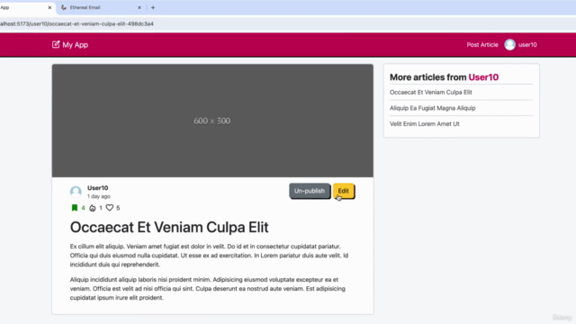 Portfolio Project: Blogging App with Nest JS – Screenshot 2