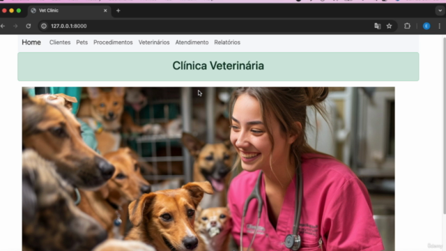 Sistema para Clínica Veterinária em Laravel – Screenshot 1