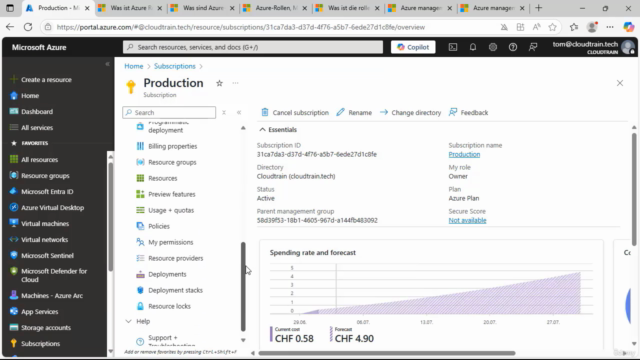 Einführung in den Azure Resource Manager – Screenshot 1