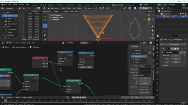 Blender Geometry Node Fire Animation – Screenshot 1