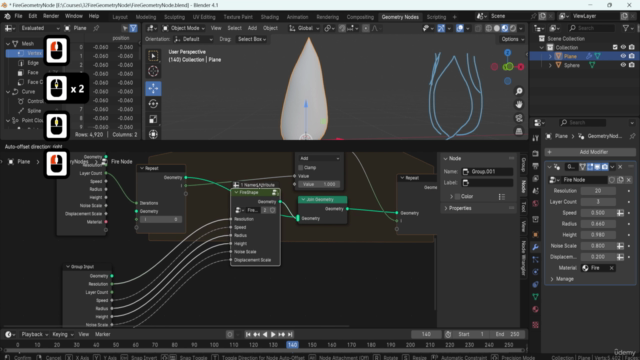 Blender Geometry Node Fire Animation – Screenshot 2