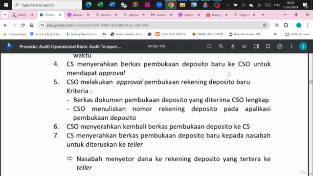 Belajar Prosedur Audit Operasional Bank Part 2 – Screenshot 2