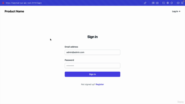 Laravel 11 + Vue.js 3 + Sanctum: SPA CRUD with Auth – Screenshot 3