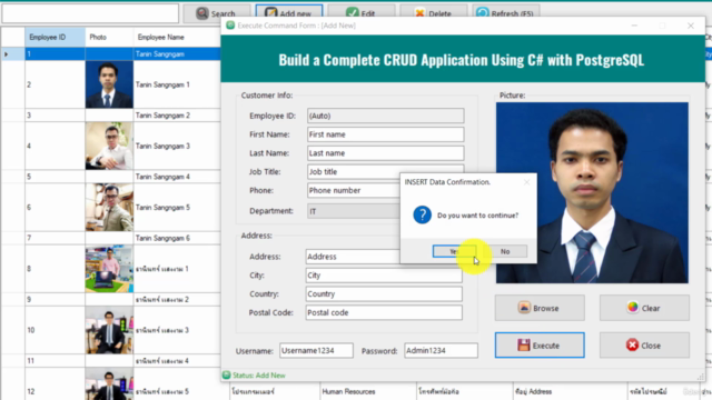 พัฒนาแอปพลิเคชันด้วย C# กับ PostgreSQL สำหรับผู้เริ่มต้น – Screenshot 2