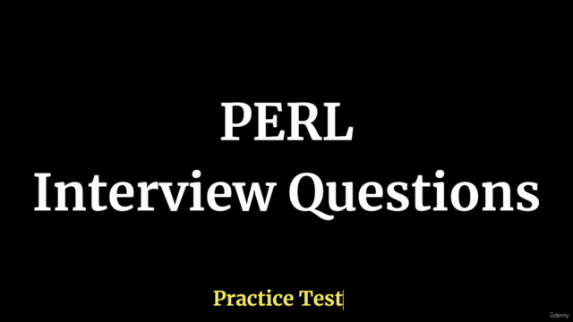 PERL Interview Questions Practice Test – Screenshot 1