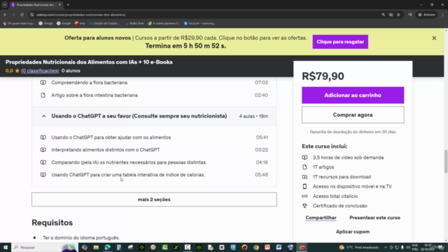 Propriedades Nutricionais dos Alimentos com IAs + 10 e-Books – Screenshot 4