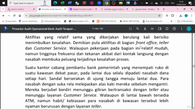 Belajar Prosedur Audit Operasional Bank Part 3 – Screenshot 1