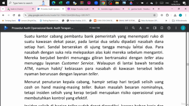 Belajar Prosedur Audit Operasional Bank Part 3 – Screenshot 2