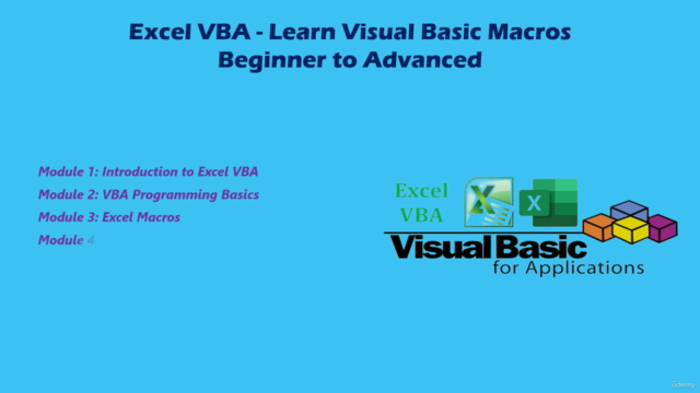 Excel VBA - Learn Visual Basic Macros | Beginner to Advanced – Screenshot 1