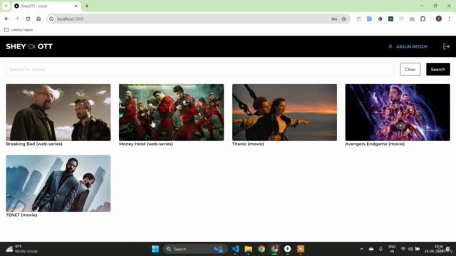 Next JS OTT Platform using Mongo DB , Tailwind CSS , Ant D – Screenshot 1