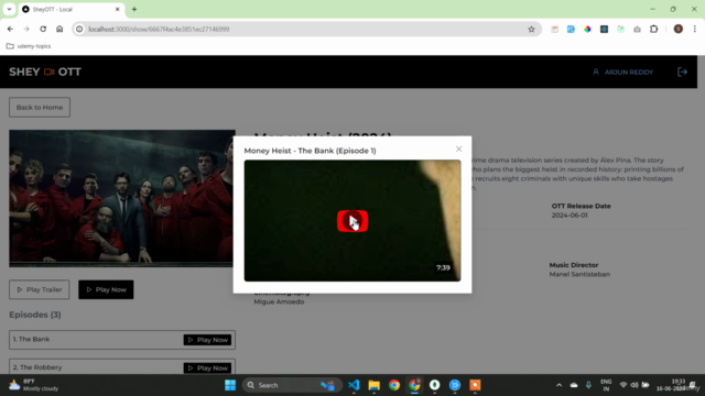 Next JS OTT Platform using Mongo DB , Tailwind CSS , Ant D – Screenshot 2