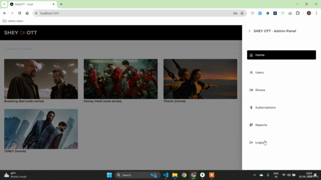 Next JS OTT Platform using Mongo DB , Tailwind CSS , Ant D – Screenshot 3