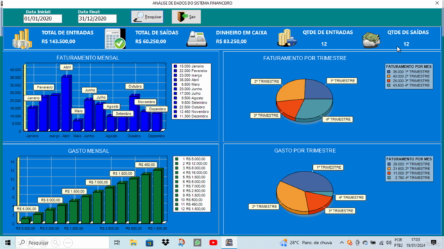 Dashboard no Delphi Módulo 01 - Financeiro – Screenshot 1