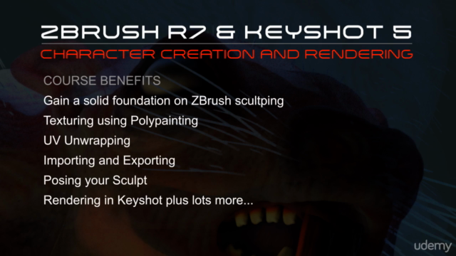 Character Creation with ZBrush r7 and rendering in Keyshot 5 – Screenshot 1