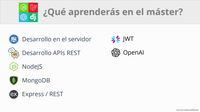 Master en Backend: NodeJS, OpenAI, Laravel, Django + – Screenshot 2