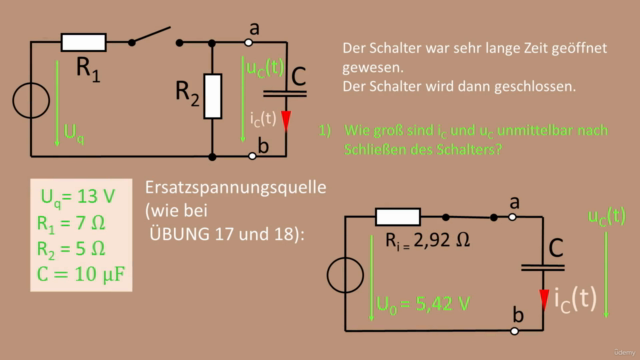 Schaltvorgänge mit Kondensatoren verstehen (Gleichstrom) – Screenshot 1