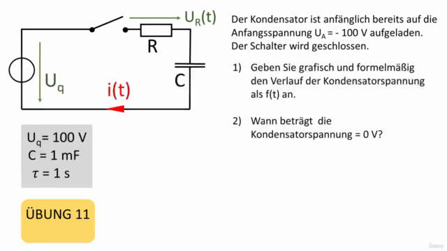 Schaltvorgänge mit Kondensatoren verstehen (Gleichstrom) – Screenshot 2