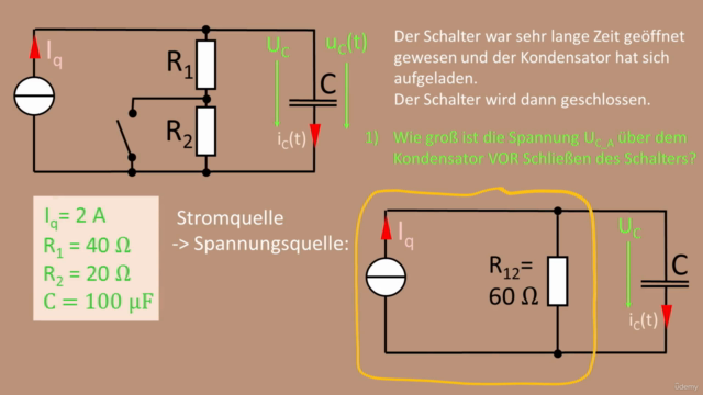 Schaltvorgänge mit Kondensatoren verstehen (Gleichstrom) – Screenshot 4