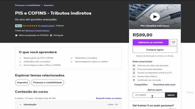 PIS e COFINS cumulativo, não-cumulativo e monofásico – Screenshot 1