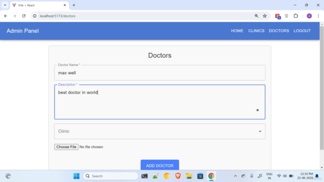 Appointment Booking Application in React native – Screenshot 2