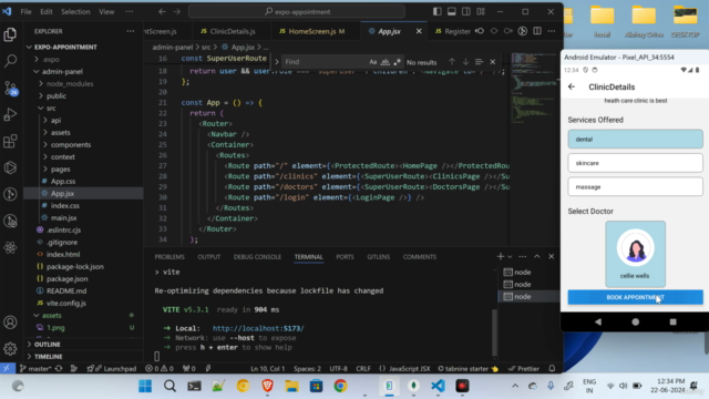 Appointment Booking Application in React native – Screenshot 3
