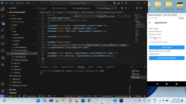 Appointment Booking Application in React native – Screenshot 4