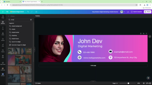 Social Media Graphics Design and Video Editing with Canva – Screenshot 3