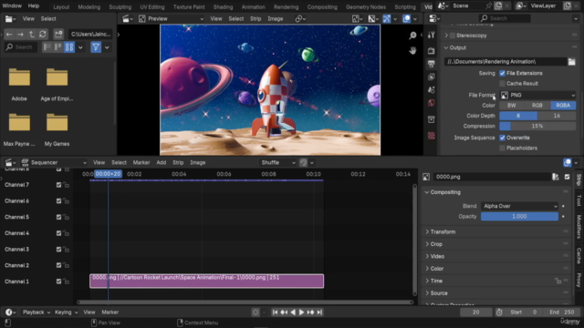 Blender Space Adventure: 3D Modeling & Animation – Screenshot 4