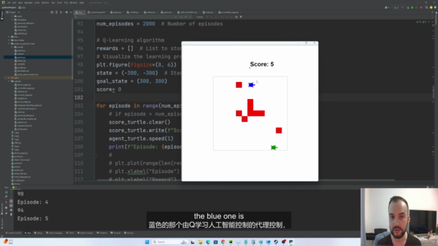 强化Q学习构建Turtle控制的人工智能代理【中字】 – Screenshot 1