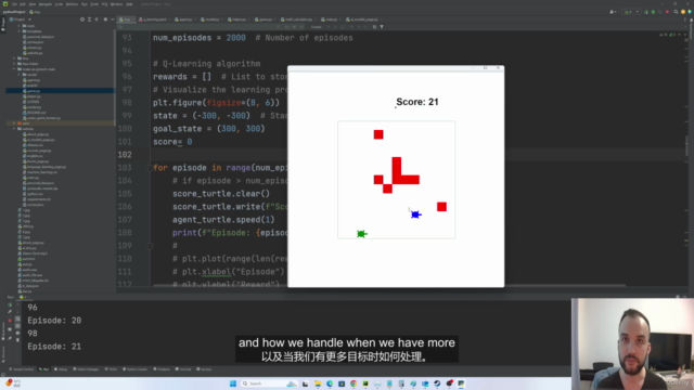 强化Q学习构建Turtle控制的人工智能代理【中字】 – Screenshot 4