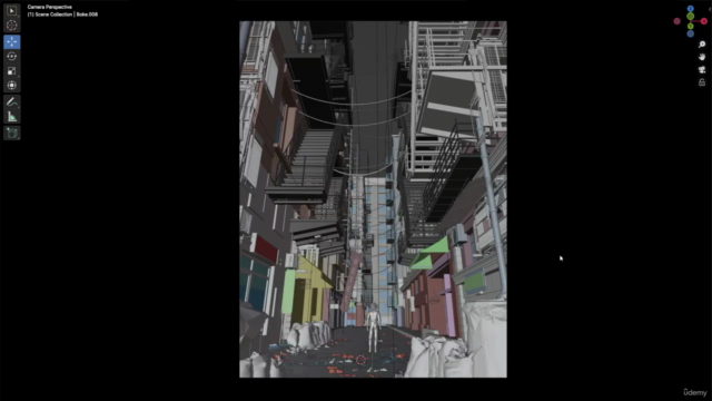Dark Alley, Full Blender Cinematic Workflow + 300 assets – Screenshot 4