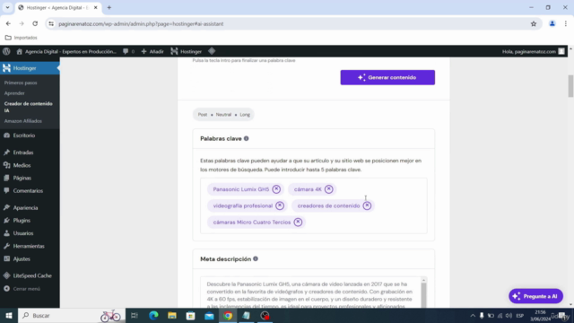 Amazon Afiliados: Cómo Crear una Página Web de Nicho 2025 – Screenshot 4
