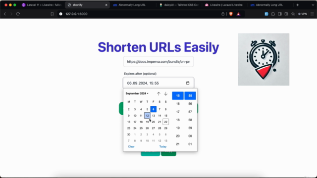 URL Shortener: Laravel, Livewire, Alpine and Tailwind CSS – Screenshot 4