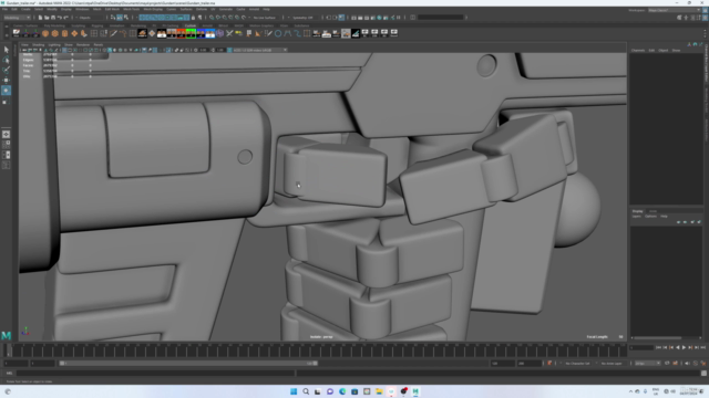 Creating a Gundam Character in Maya 2022 – Screenshot 3